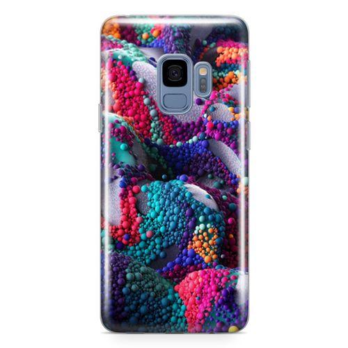 Samsung Galaxy S9 Kılıf Renkli Boncuk 3d Arka Kapak Koruma Desenli Full Koruyucu