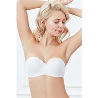 Kadın Balenli Desteksiz Dolgusuz Askısız Straplez Günlük Klasik T-shirt Sütyeni