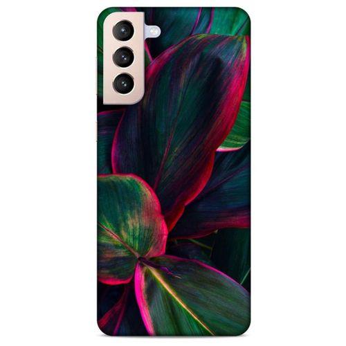 Lopard Samsung Galaxy S21 Plus Uyumlu Kılıf Bahar (25) Antişok Kapak Fuşya Yeşil