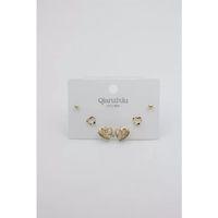 Çoklu Set Küpe - Altın