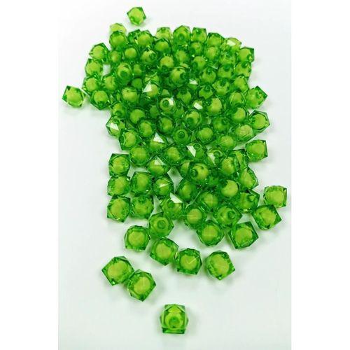 Küp Boncuk İçten Boncuklu Bileklik Çanta Boncuğu 10 mm 50 gr Yeşil - BNC450