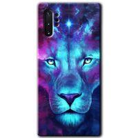 Potkal Hediye Fabrikası Samsung Galaxy Note 10 Plus Kılıf HD Desen Baskılı Arka Kapak - Neon Lion