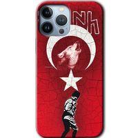 iPhone 13 Pro Max Kılıf Baskılı Kapak - Bozkurt Atam +Tam Ekran Koruyucu