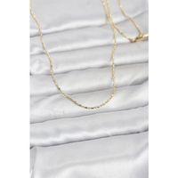 CM 14K Gold Renk Parçalı Topçuk Model 60 cm Kadın Kolye