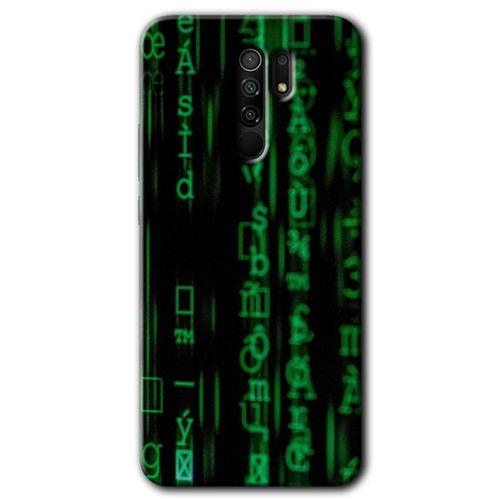 Redmi 9 Kılıf HD Desen Baskılı Arka Kapak - Matrix