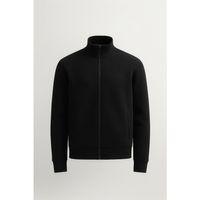 Marcel Regular Fit Fermuarlı Kıstırma Cepli Üç İp Şardonlu Erkek Sweatshirt - Siyah