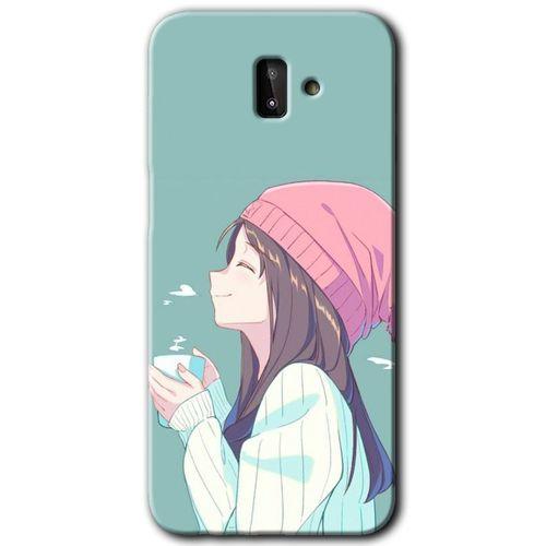 Galaxy J8 Kılıf HD Desen Baskılı Arka Kapak - Happy Girl