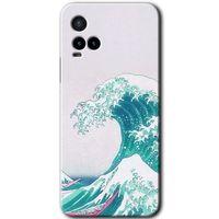 Vivo Y21 HD Baskılı Kılıf + 9D Tam Ekran Koruyucu - Dalga