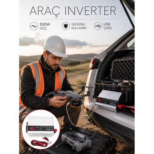 Araçtan Ev Tipi Priz 500w Kullanımı İnvertör