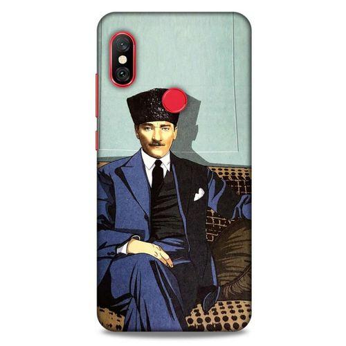 Xiaomi Mi A2 Lite Kılıf Atatürk (48) Bumper Kılıf Yeşil Duvar