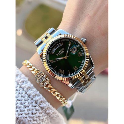 Jg.Polo Club Çelik Kasa & Kordon Kararma Ve Renk Atma Yapmaz Kadın Kol Saati+Bileklik JG02637.4