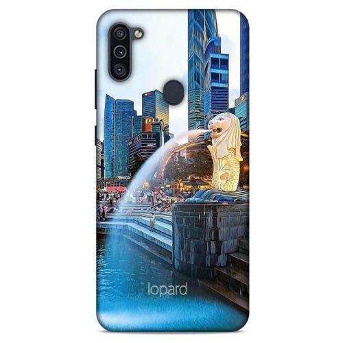 Samsung Galaxy M11 Kılıf Dünya Mimarisi (47) Crystal Flex Kılıf Merlion Singapur