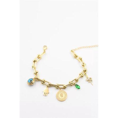 Charm Tfn Zincir Bileklik - Altın