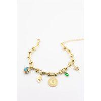 Charm Tfn Zincir Bileklik - Altın