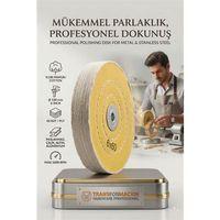 Orta Sert Polisaj Keçesi 6x60 60 Katlı 150mm - Pamuk Bez Disk Ayna Parlaklığı Metal Parlatma Keçesi 723116