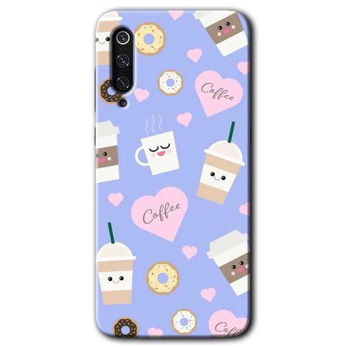 Xiaomi Mi 9 SE Kılıf Baskılı Kapak - Coffee Cake + 5D Tam Kaplayan Cam