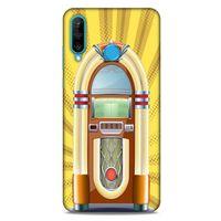 Retro (45) Desen Liquid Air Kılıf Renkli Huawei P30 Lite Kılıf
