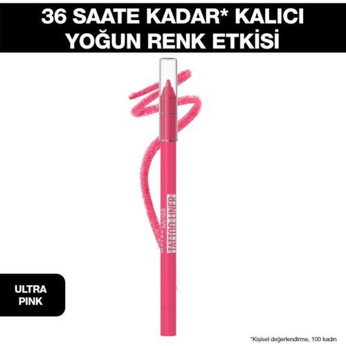 Maybelline New York Tattoo Liner Jel Göz Kalemi Ultra Pembe Yoğun Renk 36 Saat Kalıcı Suya Dayanıklı