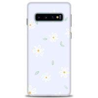 Samsung Galaxy S10 Kılıf HD Baskılı Kılıf - Beyaz Papatyalar + Tam Ekran Koruyucu