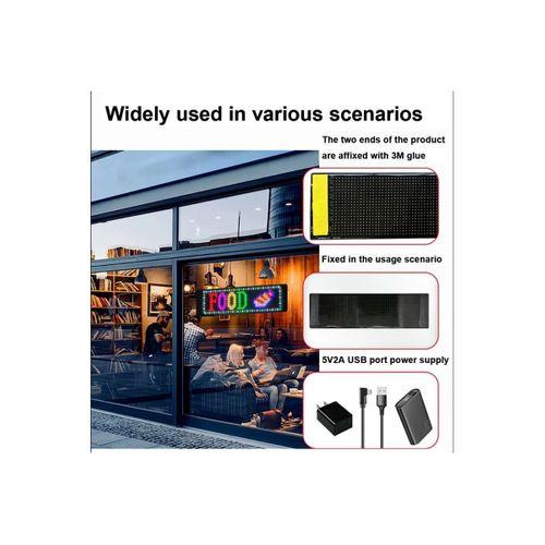 LED Matrix PANEL esnek USB 5V Bluetooth App kaydırma reklam LED araba sloganı esnek RGB Kayan YAZI