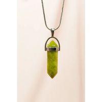 Moldavit Doğal Taşı Zincirli El Yapımı Tasarımlı Kolye Uç: 3,5 cm Zincir: 20 cm Kutulu