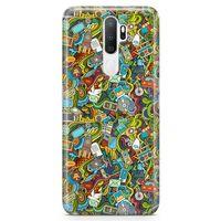 Oppo A5 2020 Kılıf Doodle Bilgisayar Cep Telefonu Arka Kapak Koruma Desenli Full Koruyucu