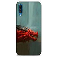 Samsung Galaxy A50 Kılıf Dragons (17) Tasarım Kılıf Siyah Boynuzlu Ejderha
