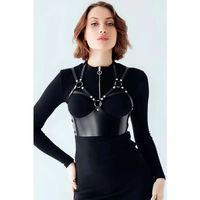 Deri Harness Büstiyer, Şık Deri Korse - Brf872