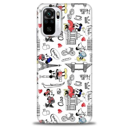 Xiaomi Redmi Note 10S Kılıf HD Baskılı Kılıf - Mickey Şehirde + Tam Ekran Koruyucu