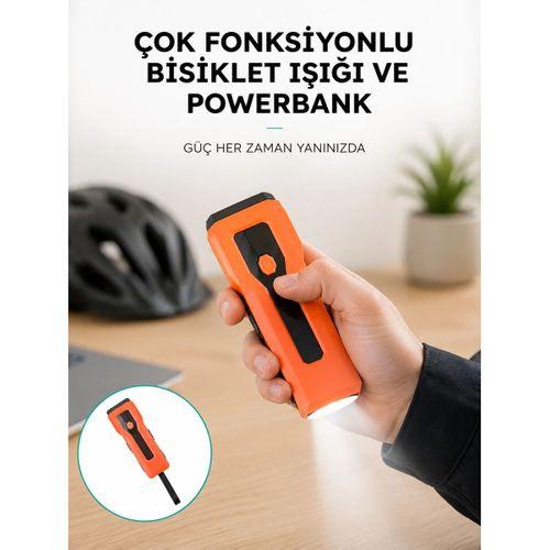 5000 Mah Bataryalı Bisiklet Farı Cob Çakar Çok Fonksiyonlu Yeni Nesil
