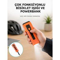 5000 Mah Bataryalı Bisiklet Farı Cob Çakar Çok Fonksiyonlu Yeni Nesil