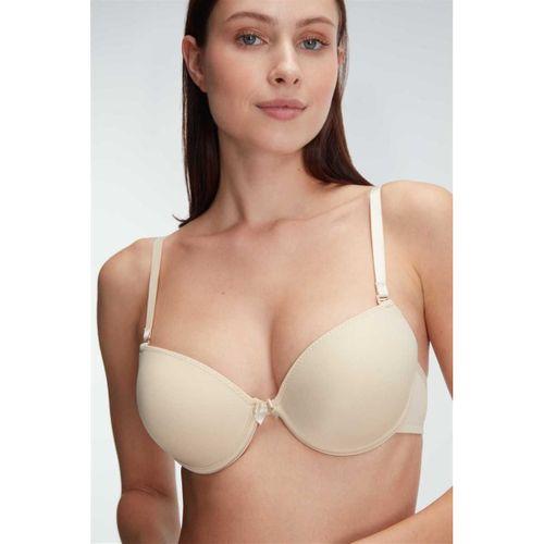 Kadın Balenli Destekli Dolgulu Askıları Çıkabilen İnce Mideli Günlük Klasik T-shirt Sütyeni