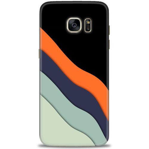 Samsung Galaxy S7 Edge Kılıf HD Baskılı Kılıf - Siyah + Tam Ekran Koruyucu