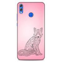 Lopard Huawei Honor 8x Uyumlu Kılıf Tattoo's (42) Rugged Armor Kılıf Pembe Dövme