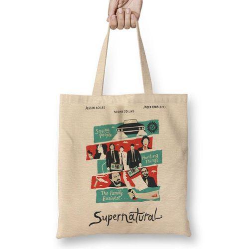 Supernatural Movie Poster Bez Çanta Uzun Saplı
