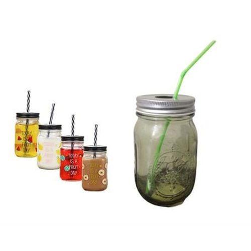Pipetli Cam Kupa Bardak,Acık Yeşil 8X8X10Cm 420Ml