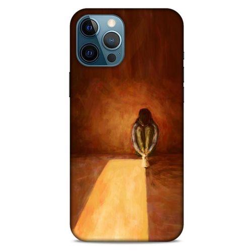 Apple iPhone 12 Pro Max Kılıf Depresyon (47) Crystal Flex Kılıf Siyah Kırmızı