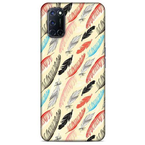 Oppo A92 Kılıf Desenli Özel Seri Tüyler (48) Bumper Kılıf