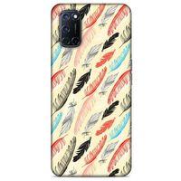 Oppo A92 Kılıf Desenli Özel Seri Tüyler (48) Bumper Kılıf