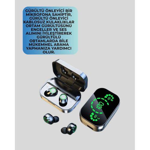Akıllı Dijital Ekranlı Tws Kulaklık – Uzun Pil Ömrü, Stabil Bağlantı