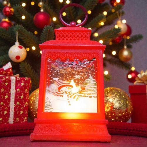 VIP KIRMIZI KARDAN ADAM YILBAŞI FENERİ GÜN IŞIĞI LED IŞIKLI FENER YILBAŞI HEDİYELERİ YILBAŞI SÜSLERİ