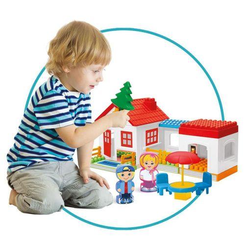 Fen Toys Tek Katlı 36 Parça Lego Ev Seti  Bloklar