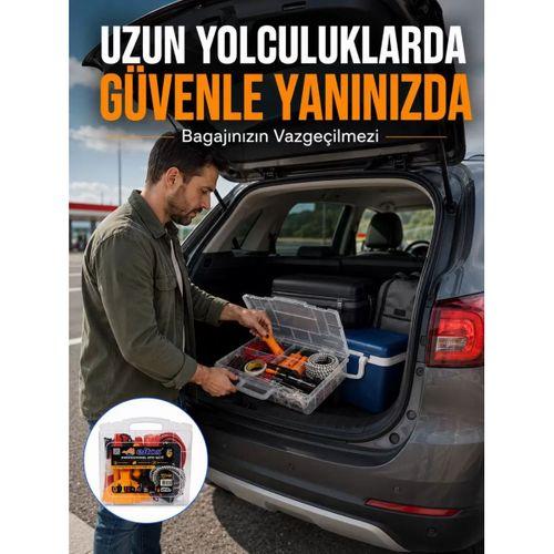 Profesyonel Araç İçi Acil Durum Seti 27 Parça Çok Amaçlı Oto Yardım Çantası