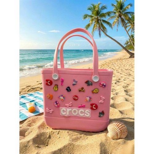 Crocs Stil Jibbitzli Kadın Plaj Çantası
