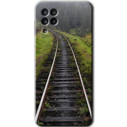 Samsung Galaxy M32 HD Baskılı Kılıf + 9D Tam Ekran Koruyucu - Tren Yolu