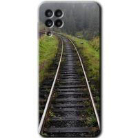 Samsung Galaxy M32 HD Baskılı Kılıf + 9D Tam Ekran Koruyucu - Tren Yolu