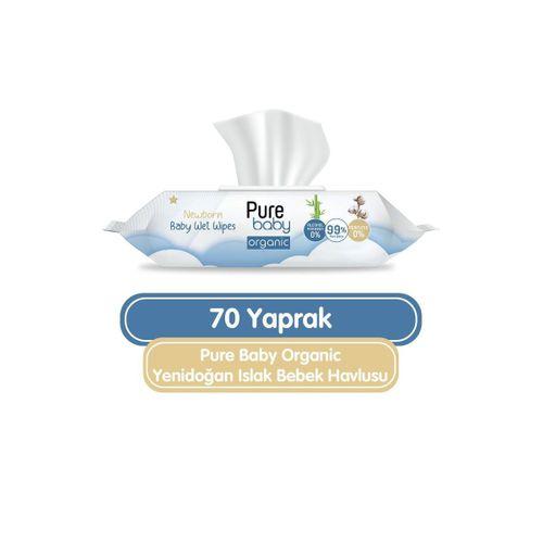 Sleepy Pure Baby Organic Yenidoğan Islak Havlu Mendil 70 Yaprak