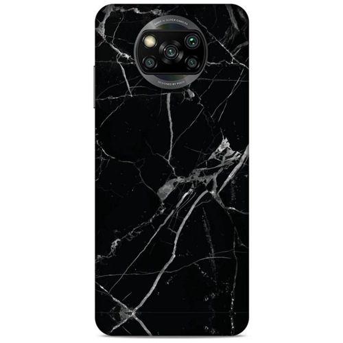 Mermer Desenli (17) Tema Tasarım Kılıf Siyah Xiaomi Redmi Poco X3 Kılıf