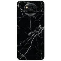 Mermer Desenli (17) Tema Tasarım Kılıf Siyah Xiaomi Redmi Poco X3 Kılıf