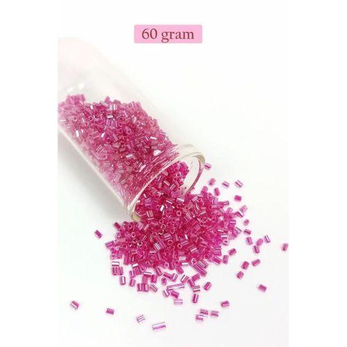 Kesme Cam Boncuk 2mm - 60 Gram - Şeffaf Pembe - BNC382